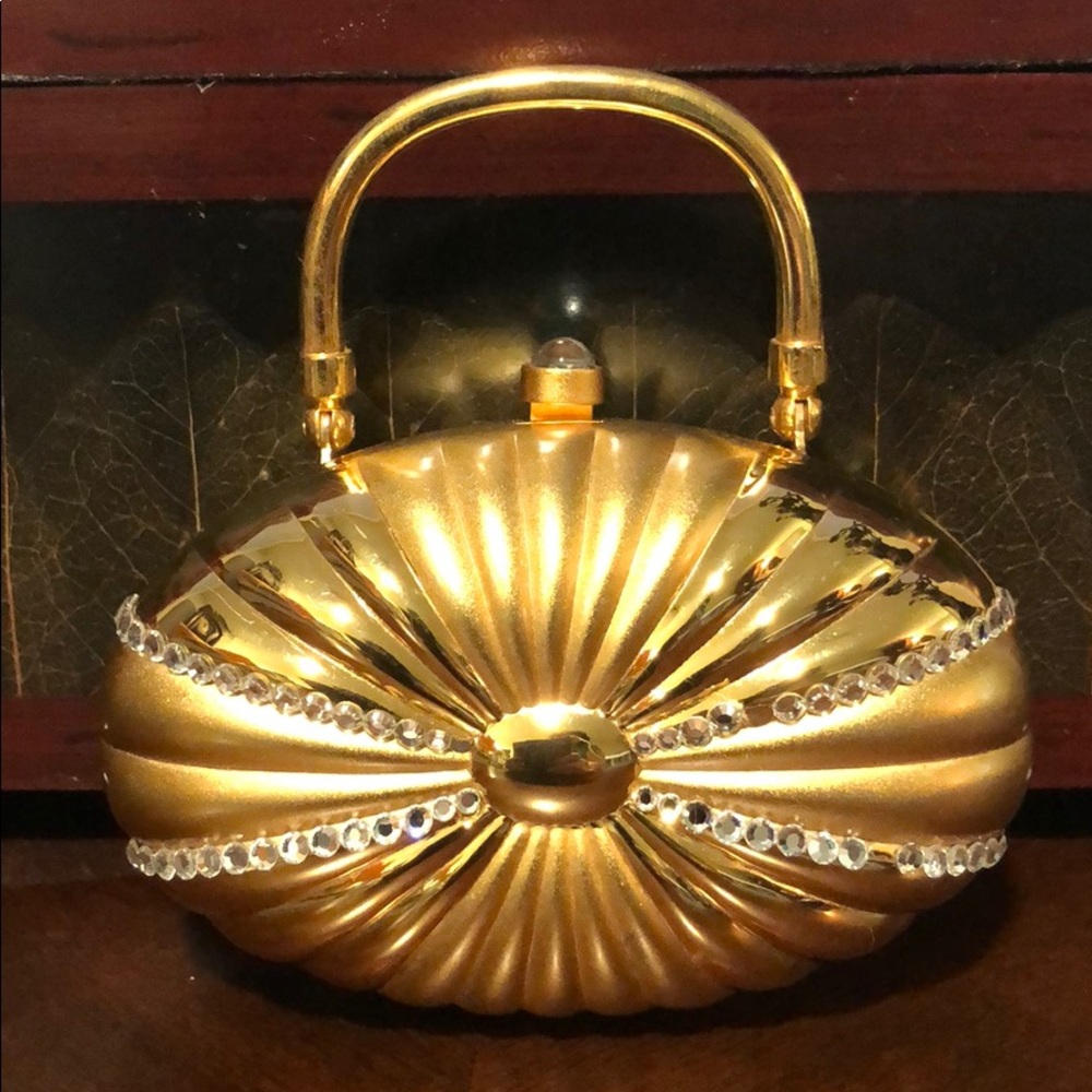 DANIELLA  MINAUDIERE METAL W/ CRYSTALS